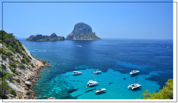 widok na morze przy wyskie ibiza